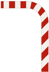 Červené a biele pruhy