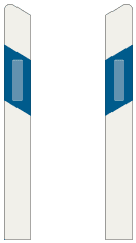 Stĺpik s výstrahou (ľavý) (pravý)