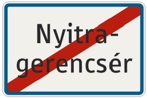 Označenie konca obce v jazyku národnostnej menšiny