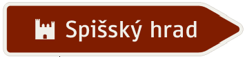 Šípový smerník k turistickému cieľu