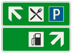 Tabuľový smerník na odpočívadle