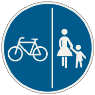 Oddelená cestička pre chodcov a cyklistov