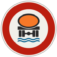 Zákaz vjazdu pre vozidlá prepravujúce náklad, ktorý môže spôsobiť znečistenie vody