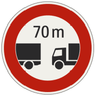 Minimálna vzdialenosť medzi vozidlami