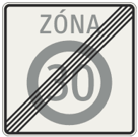 Koniec zóny najvyššej dovolenej rýchlosti