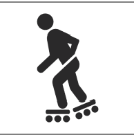 Osoby pohybujúce sa na korčuliach, skejtborde,